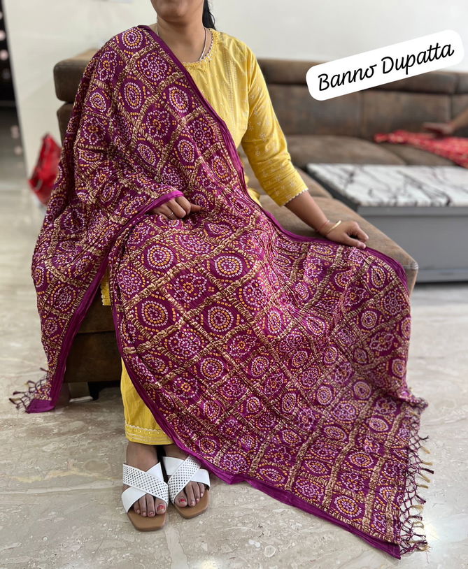 MB Banno Dupatta Designer Print Bandhej Dupatta Wholesale Shop In Surat
